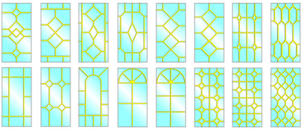 Витраж раскладок в ПВХ окнах