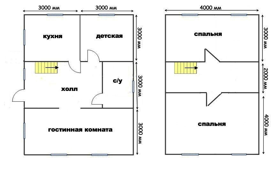 Схема дома 6 на 9