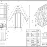 Чертеж дачного туалета