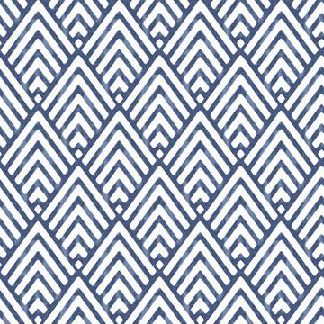 Picture of Arrowhead Deep Blue Peel And Stick Wallpaper