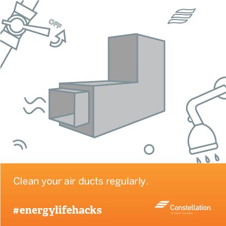 energy saving tip - clean your air ducts regularly
