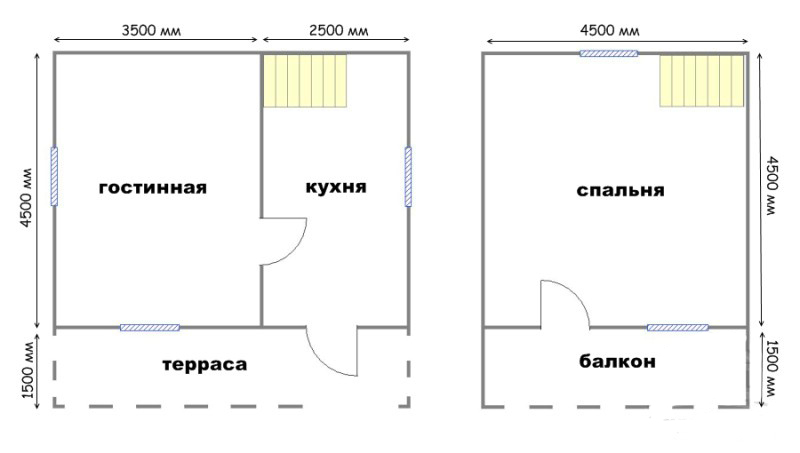 План дома 4х6