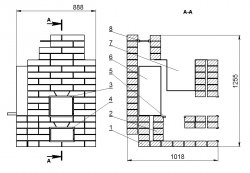 Чертежи печи для бани из кирпича