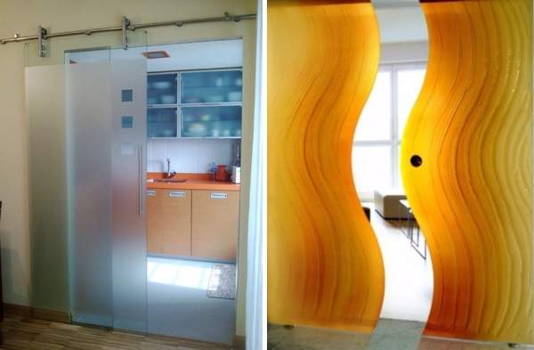 Стеклянные раздвижные двери на кухню - варианты дизайна и фото