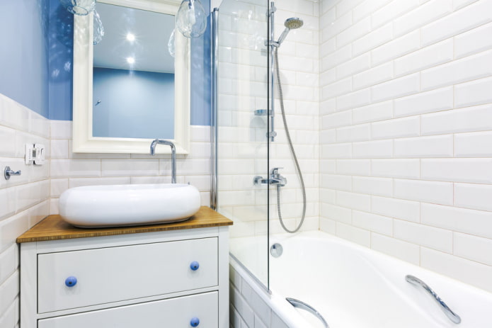 сантехника в интерьере ванной в скандинавской стилистике