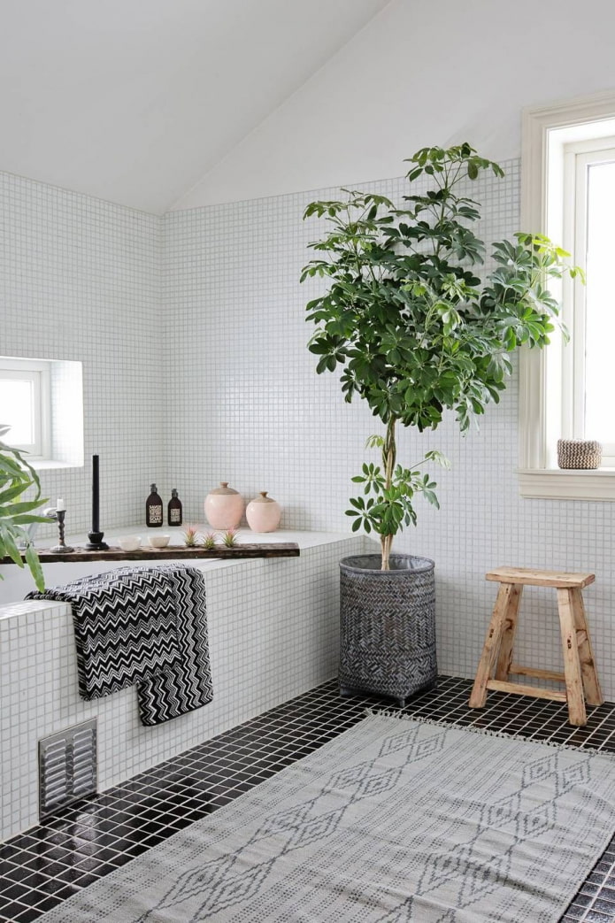 декорирование ванной комнаты в скандинавской стилистике