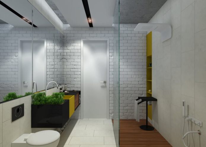 ванная комната в интерьере 2-х комнатной квартиры 65 кв. м.