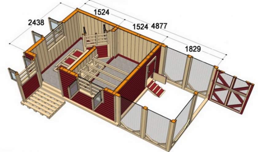 Чертеж курятника на 20 кур