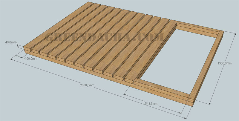 Площадка из досок.