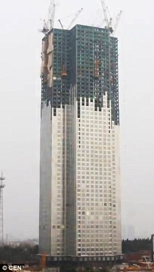 A developer in China has built an entire 57-storey building - Mini Sky City - in just 19 days