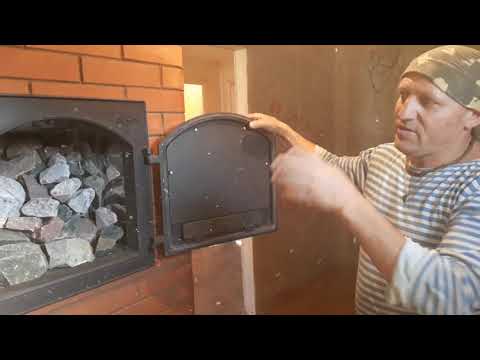 Банная печь-каменка с прямым нагревом камней готова к эксплуатации