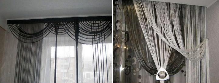 При помощи магнитов, прищепок, заколок и декоративных подвесов можно моделировать текстильное оформление окна на свое усмотрение