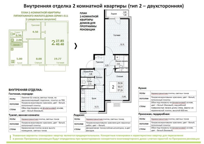 Планировки квартир по программе реновации