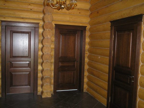 Двери из дуба внутри жилого дома
