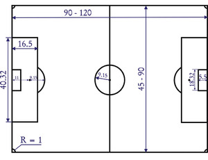 Разница между футбольными полями
