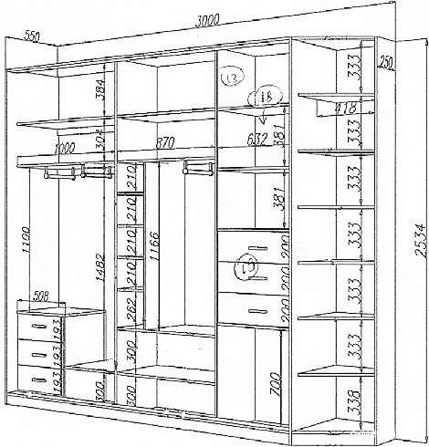 Чертежи шкафов