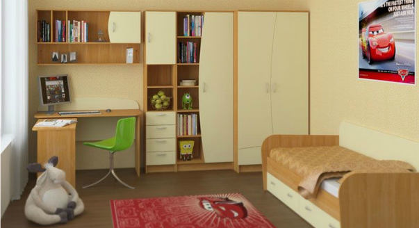 Шкаф прямоугольной формы для спальни