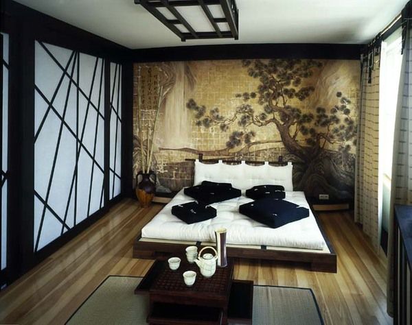 Дизайн спальни 25 кв м в японском стиле