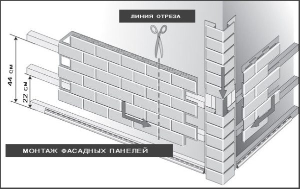 Монтируем первую стеновую панель.