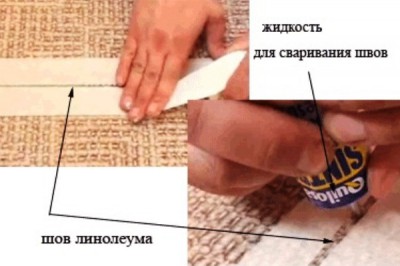 Холодная сварка швов Холодная сварка швов линолеума