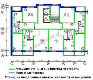 Несущие стены дома серии П-46м