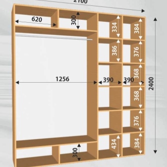 Размеры шкафа-купе