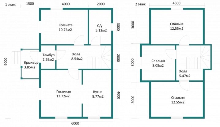 Способы планировки дома размером 6х9 м