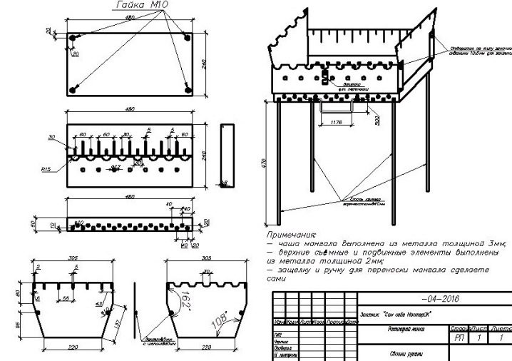 Как сделать разборный мангал: технология изготовления