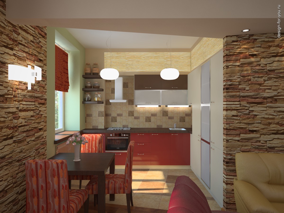 Дизайн гостиница с кухней