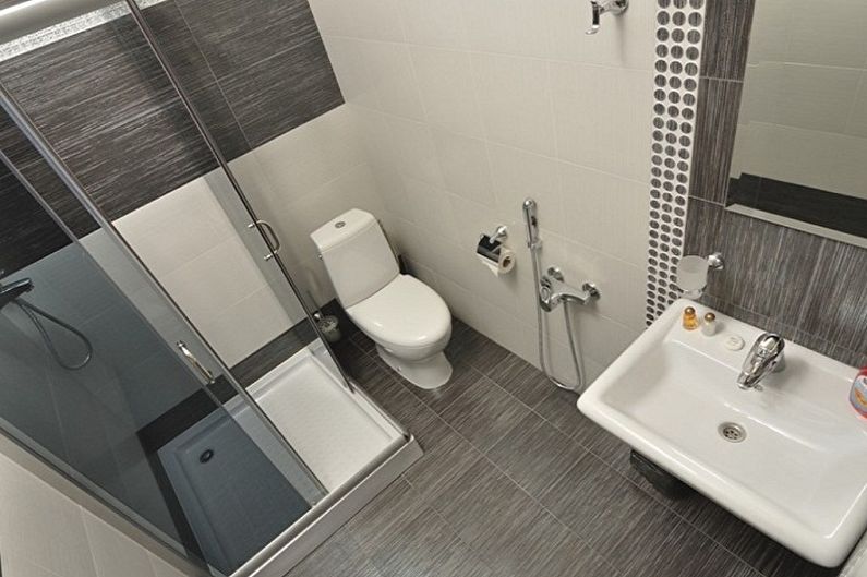 Дизайн ванной комнаты 2 кв.м. в стиле минимализм