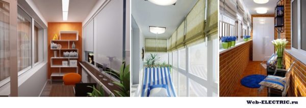 потолочный светильник на балкон - варианты
