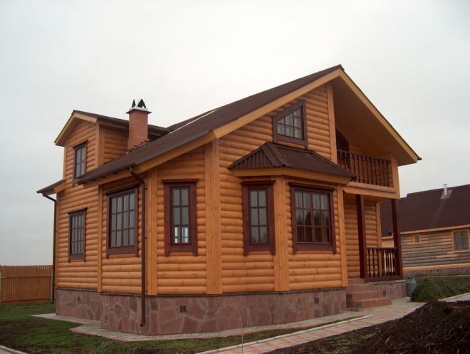 Отделка деревянного дома блок хаусом