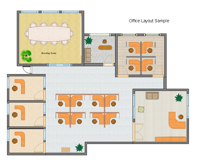 colored office layout