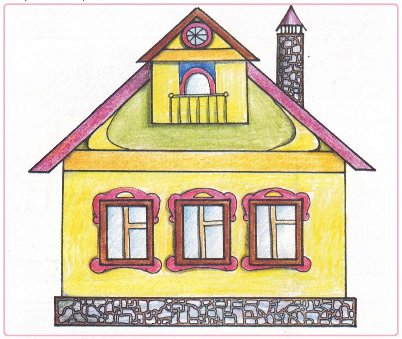 Рисунок дома карандашом