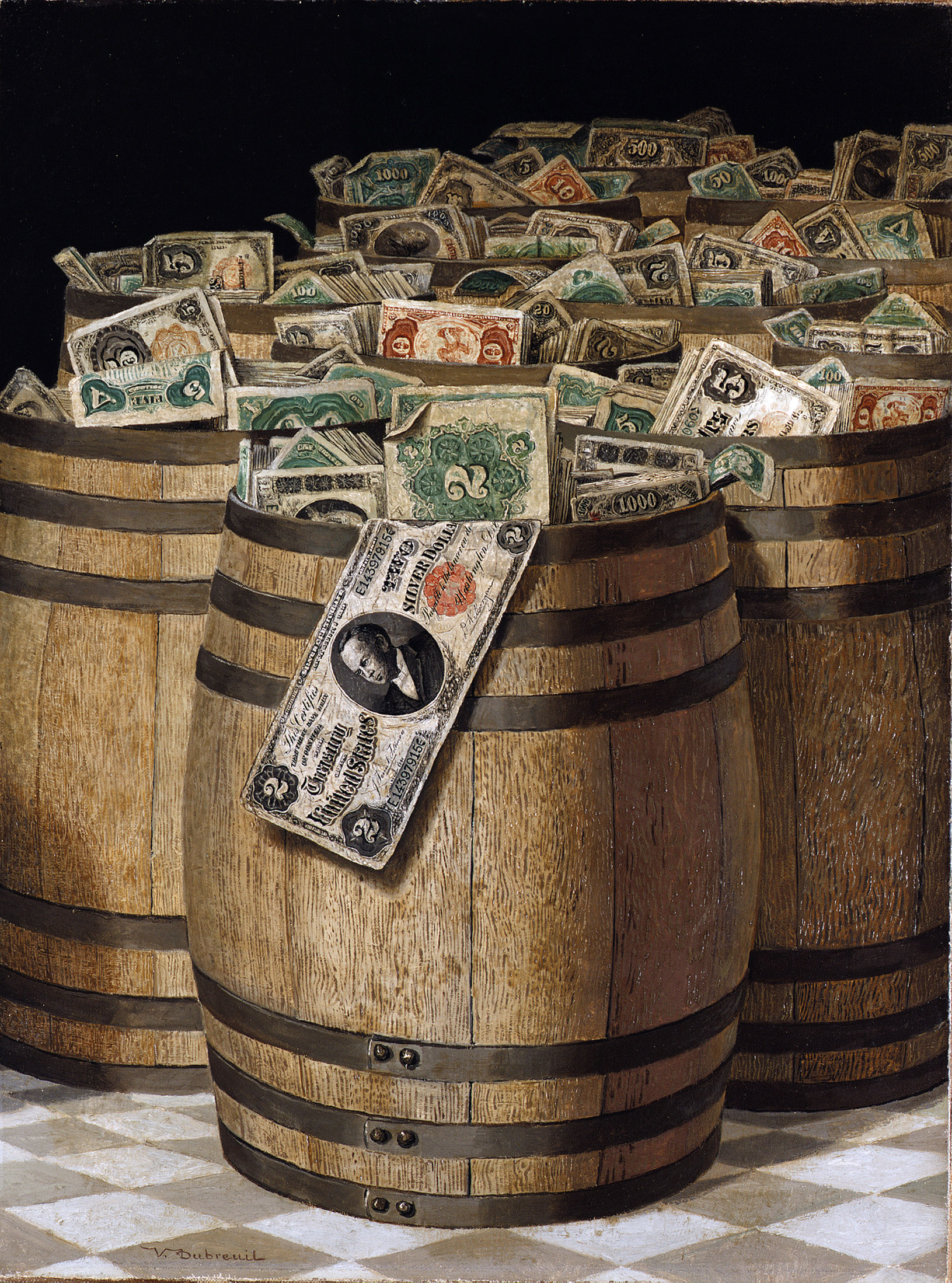 Barrels of Money, by Victor Dubreuil, c. 1890.