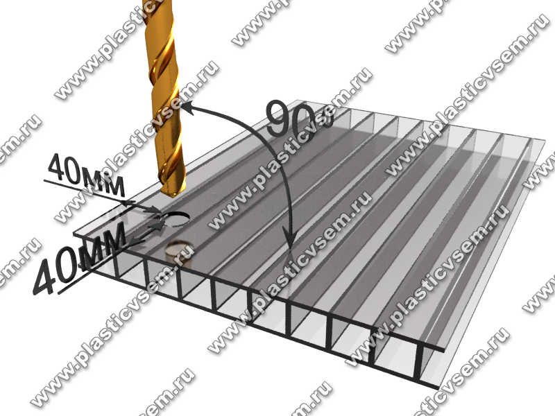 Правильное сверление отверстий в поликарбонате