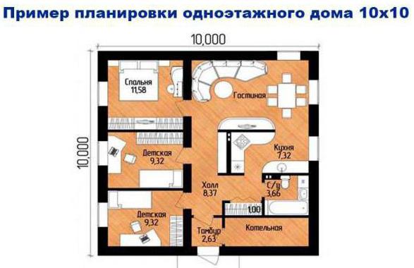 проект дома 10 на 10 одноэтажный