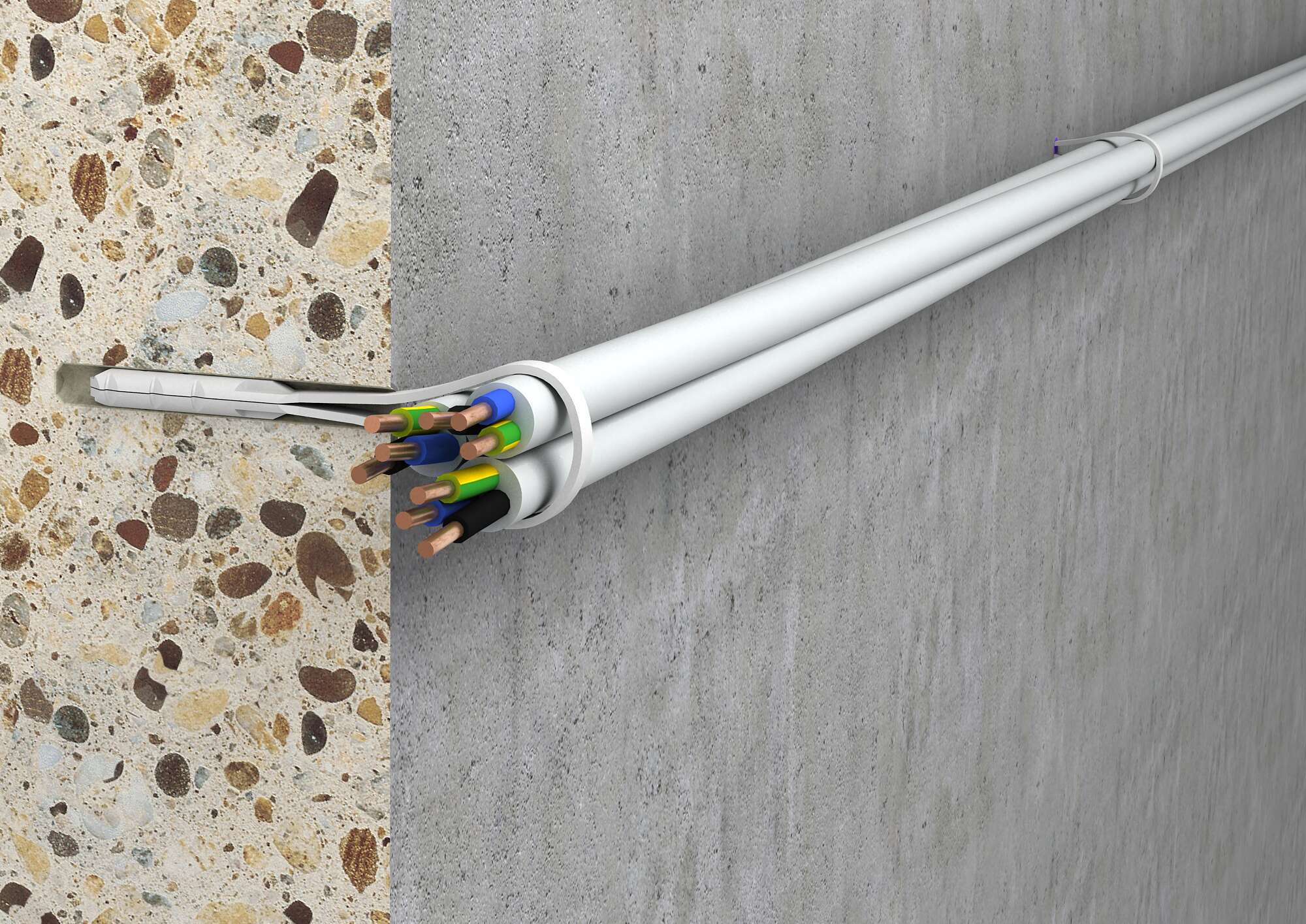 Профиль кабель каналов. Крепеж кабель канала к бетонной стене. Дюбель хомут под ВВГ 3х2.5. Кабель до 35 кв с креплением накладными скобами. Дюбель хомут для кабеля для ЮТП 5мм.