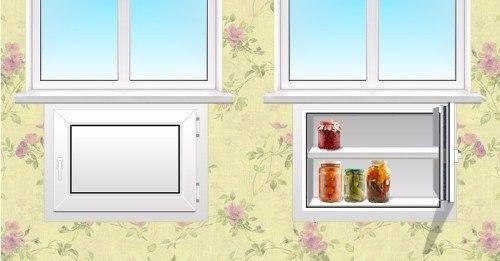 Холодильник под окном. Хрущевский холодильник.  Как сделать холодильник под окном.